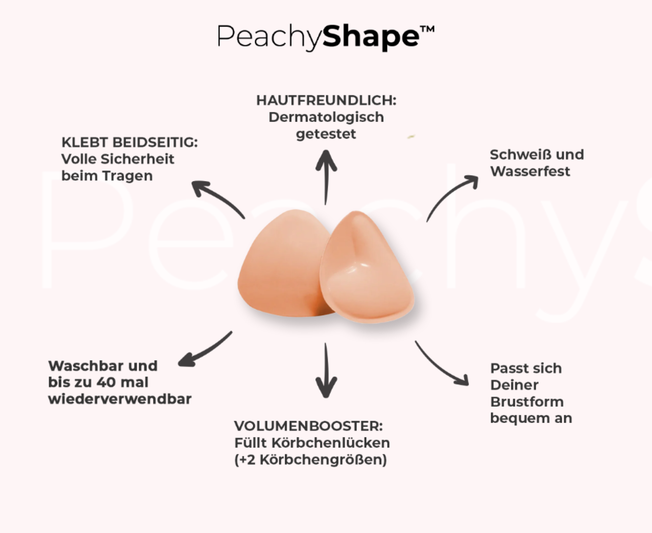 PeachyShape™  - Beidseitig klebende Pushup Nippelcover 2.0